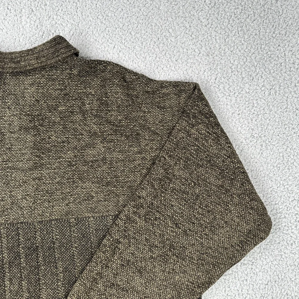 Giorgio di Firenze 1/4 Button Sweater Men XL Brown Acrylic Wool Blend Knit Italy